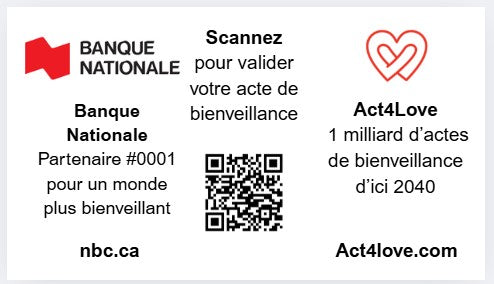 Édition Organisation Act4Love – 1 000 cartes inspirantes co-marquées (abonnement mensuel)