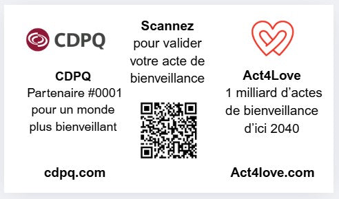 Édition Organisation Act4Love – 1 000 cartes inspirantes co-marquées (abonnement mensuel)