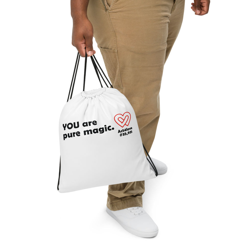 ACT4LOVE™ Uplifting Drawstring Bag - White – Limited Edition