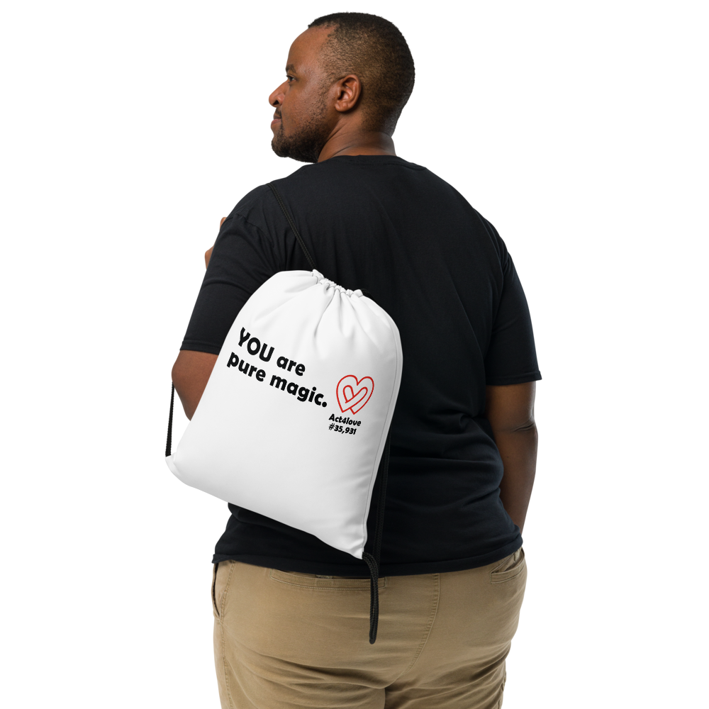 ACT4LOVE™ Uplifting Drawstring Bag - White – Limited Edition