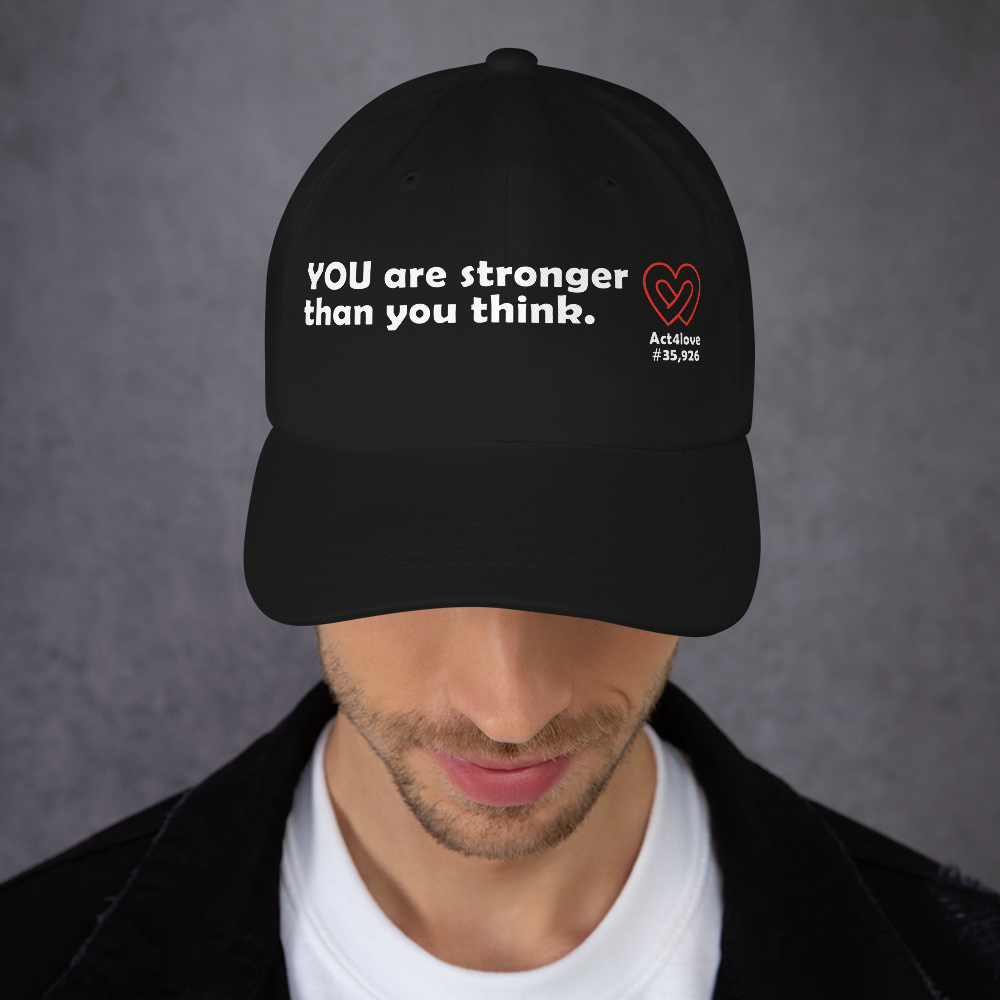 Act4love™ Uplifting Cap – White Text (Limited Edition)