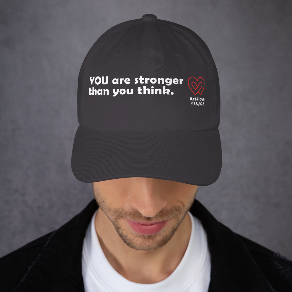 Act4love™ Uplifting Cap – White Text (Limited Edition)
