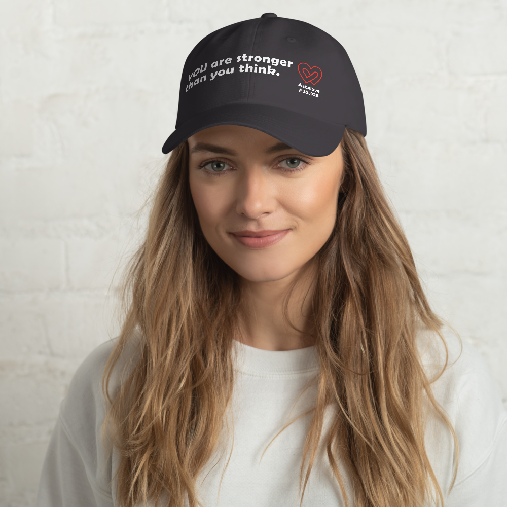 Act4love™ Uplifting Cap – White Text (Limited Edition)