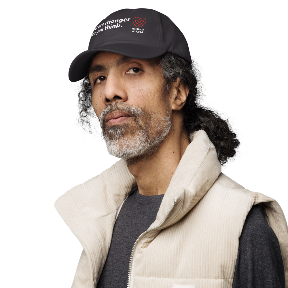 Act4love™ Uplifting Cap – White Text (Limited Edition)