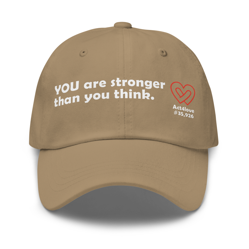 Act4love™ Uplifting Cap – White Text (Limited Edition)