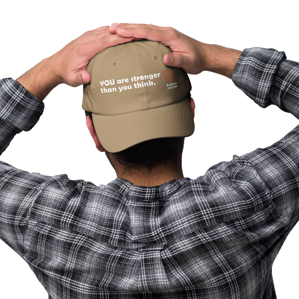Act4love™ Uplifting Cap – White Text (Limited Edition)