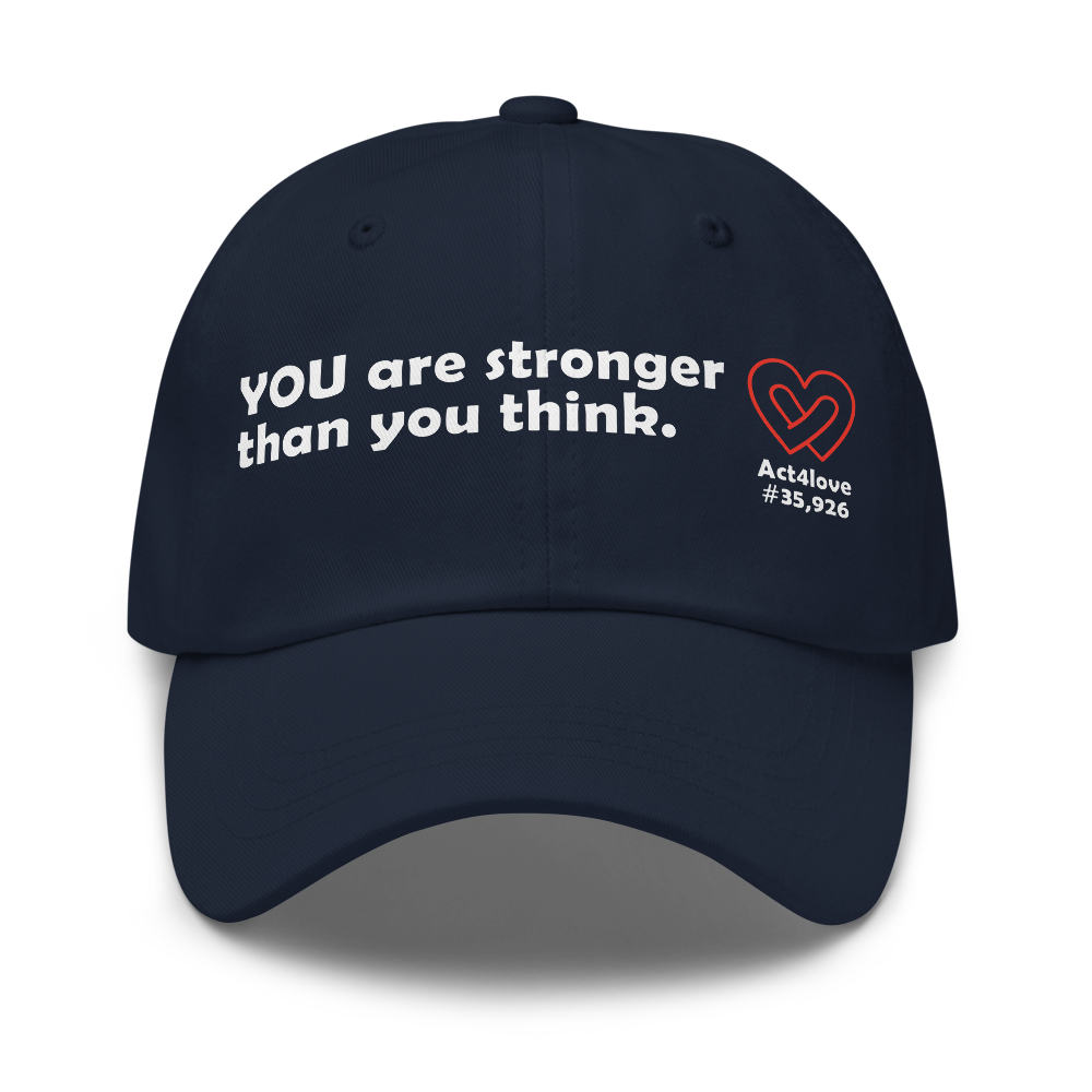 Act4love™ Uplifting Cap – White Text (Limited Edition)