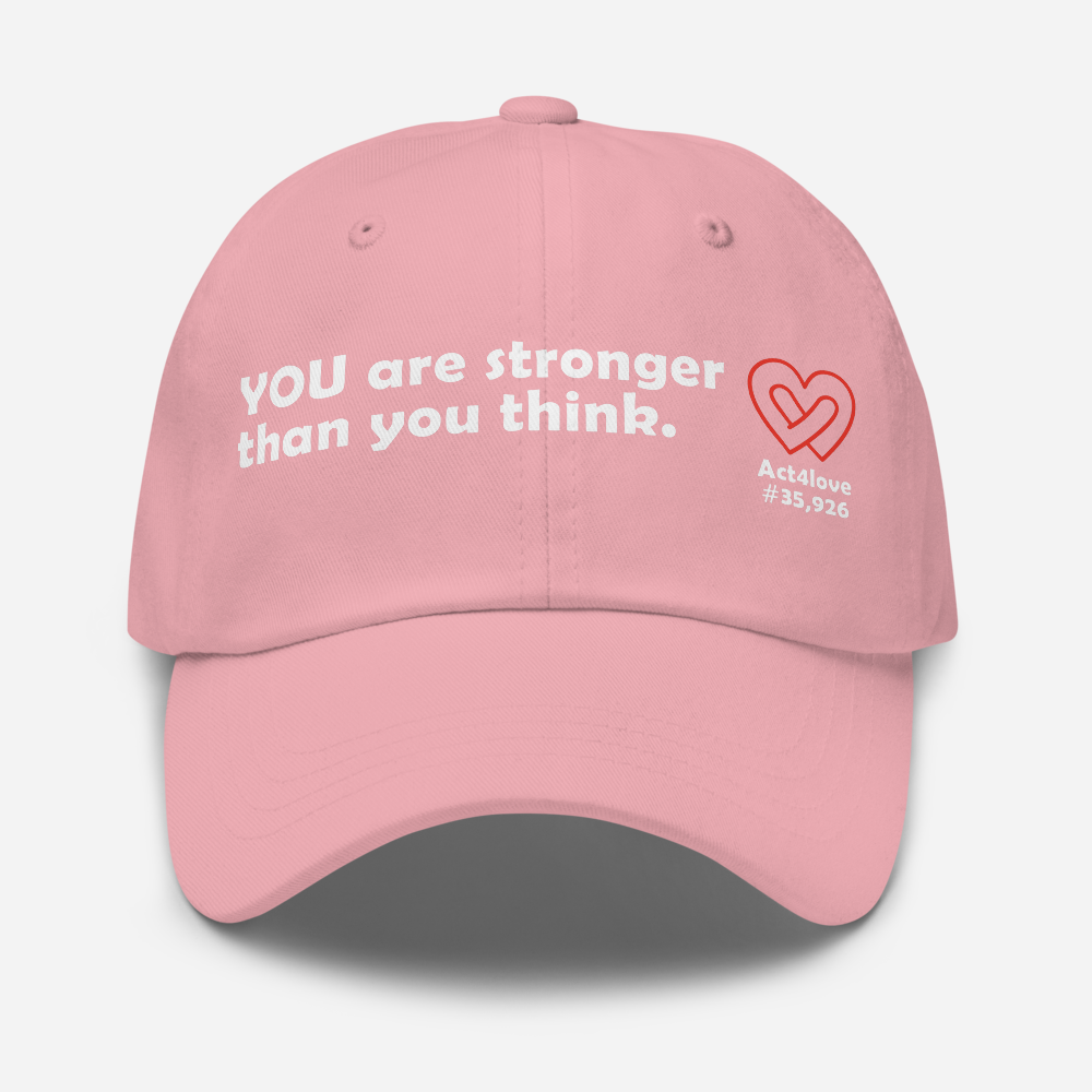 Act4love™ Uplifting Cap – White Text (Limited Edition)