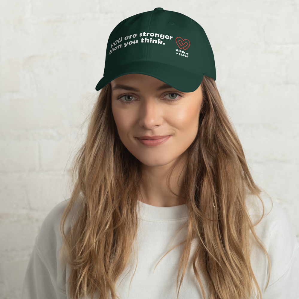 Act4love™ Uplifting Cap – White Text (Limited Edition)