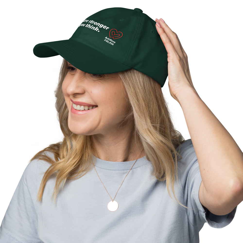 Act4love™ Uplifting Cap – White Text (Limited Edition)