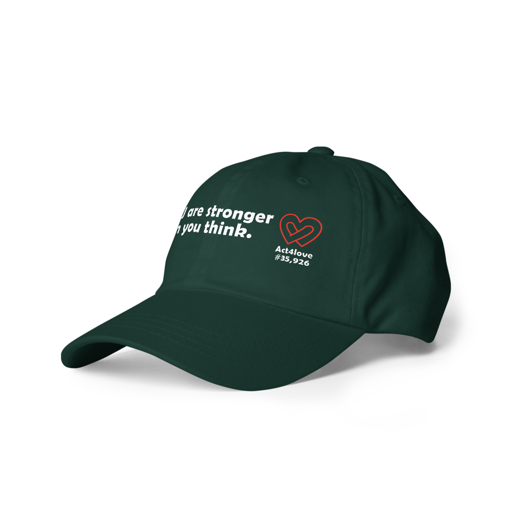 Act4love™ Uplifting Cap – White Text (Limited Edition)
