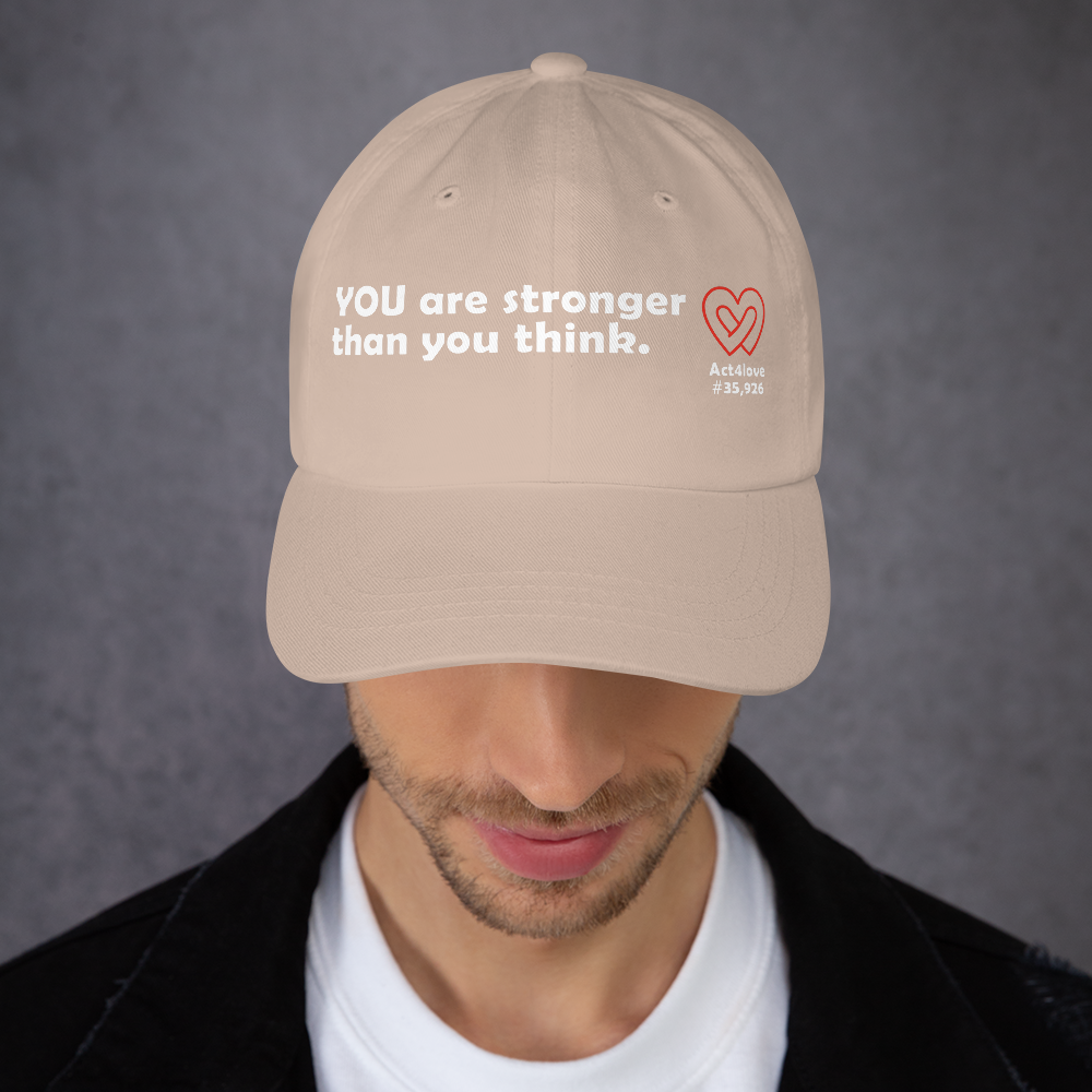 Act4love™ Uplifting Cap – White Text (Limited Edition)