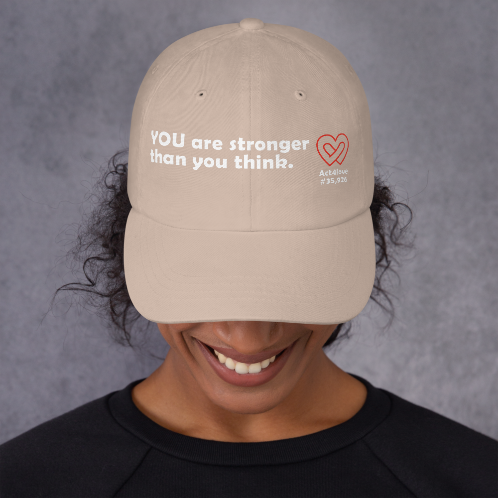 Act4love™ Uplifting Cap – White Text (Limited Edition)