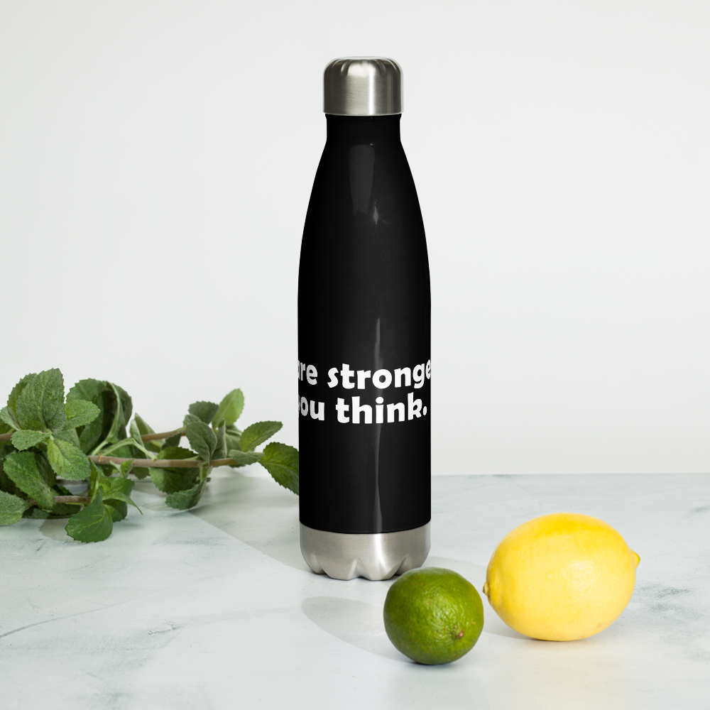 Act4love™ Uplifting Stainless Steel Water Bottle color Black – Limited Edition