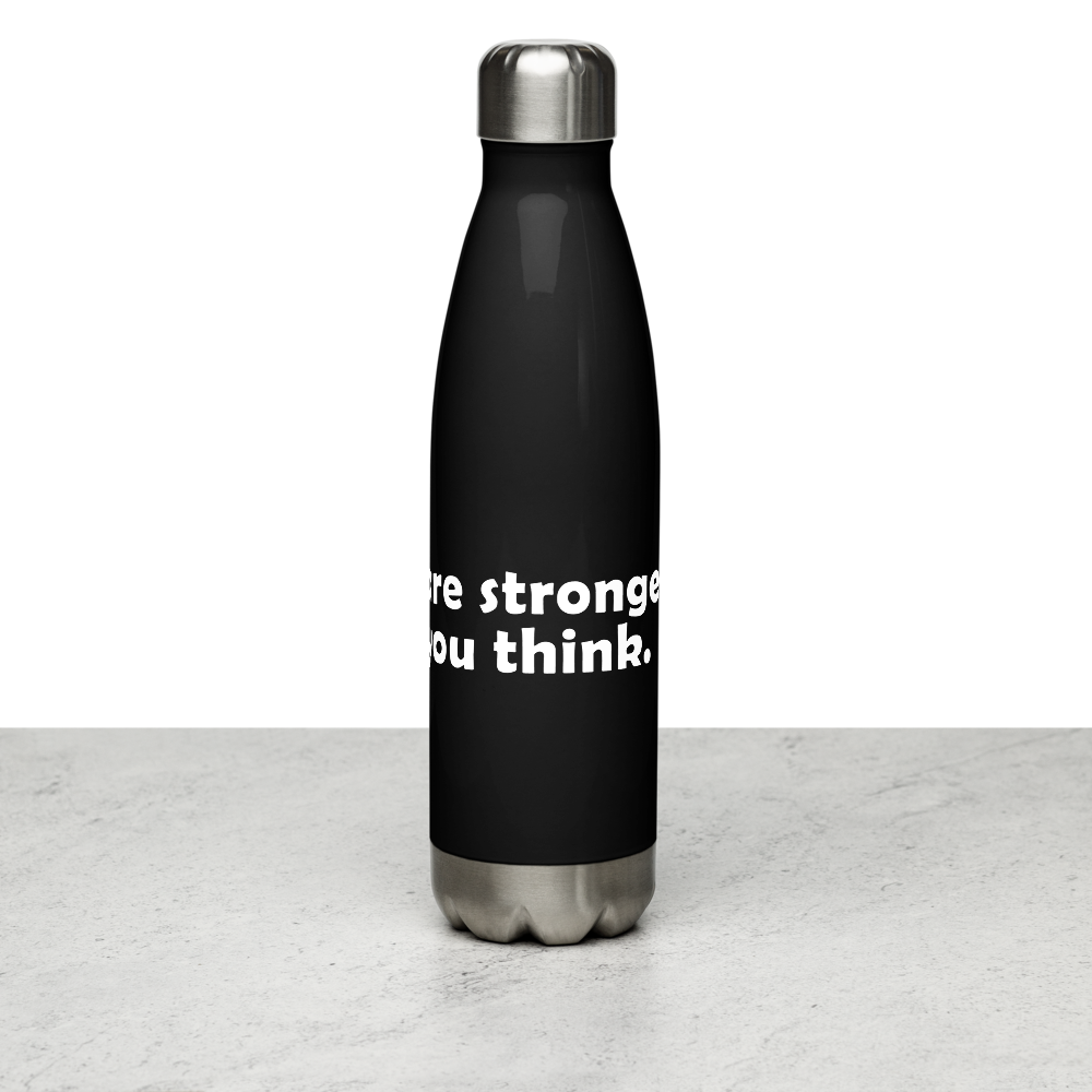 Act4love™ Uplifting Stainless Steel Water Bottle color Black – Limited Edition