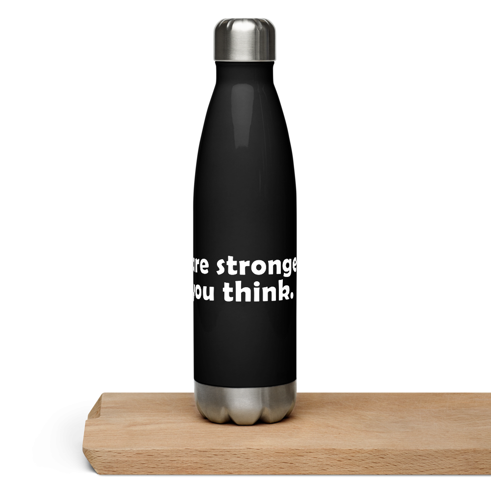 Act4love™ Uplifting Stainless Steel Water Bottle color Black – Limited Edition