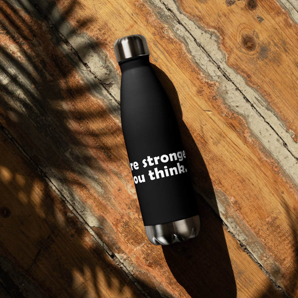 Act4love™ Uplifting Stainless Steel Water Bottle color Black – Limited Edition