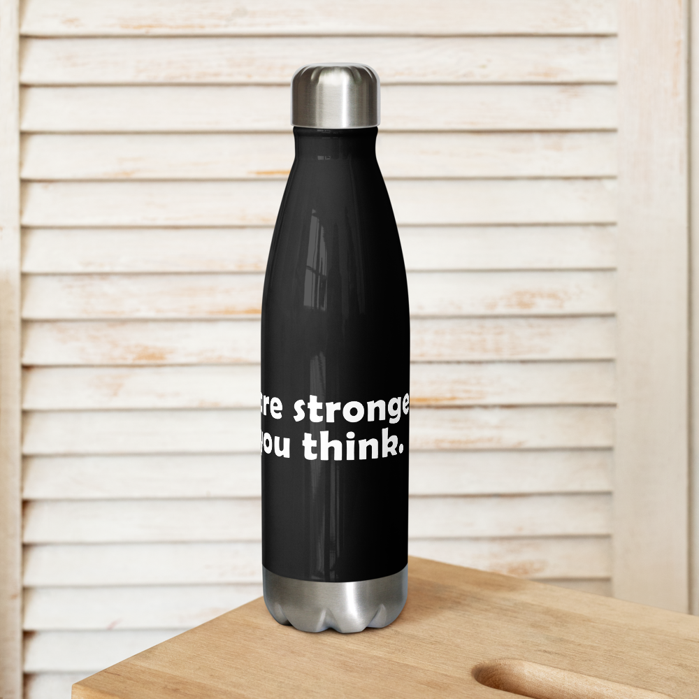 Act4love™ Uplifting Stainless Steel Water Bottle color Black – Limited Edition