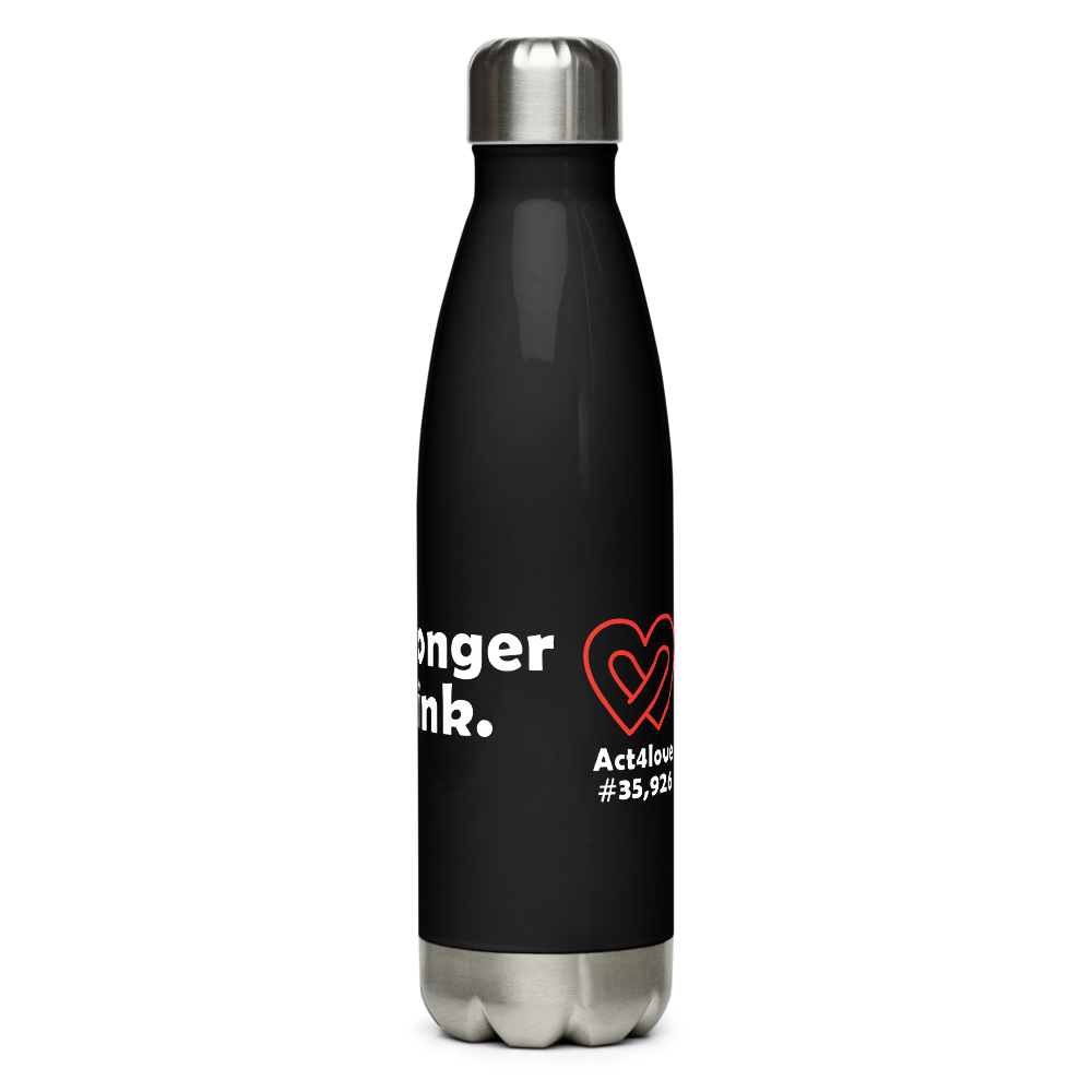 Act4love™ Uplifting Stainless Steel Water Bottle color Black – Limited Edition