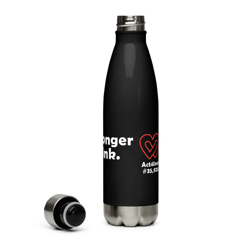 Act4love™ Uplifting Stainless Steel Water Bottle color Black – Limited Edition