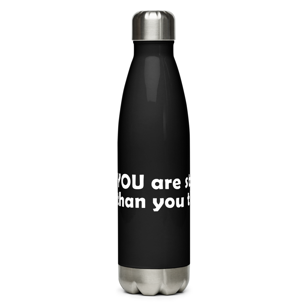 Act4love™ Uplifting Stainless Steel Water Bottle color Black – Limited Edition
