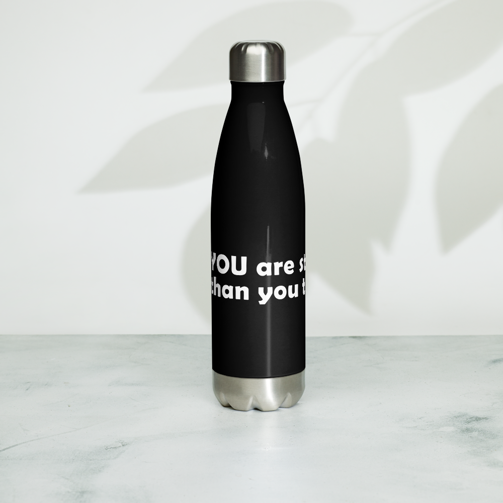 Act4love™ Uplifting Stainless Steel Water Bottle color Black – Limited Edition