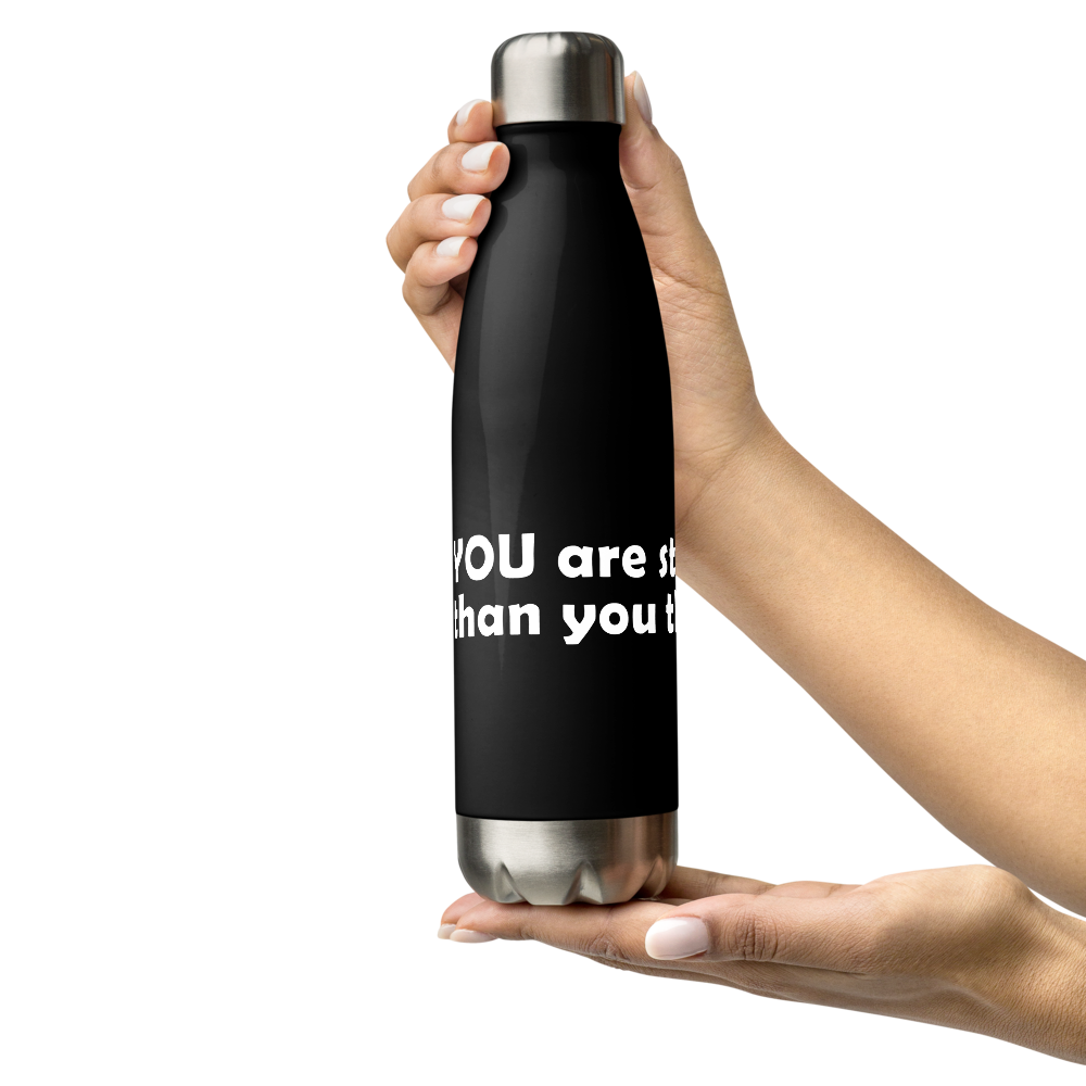 Act4love™ Uplifting Stainless Steel Water Bottle color Black – Limited Edition