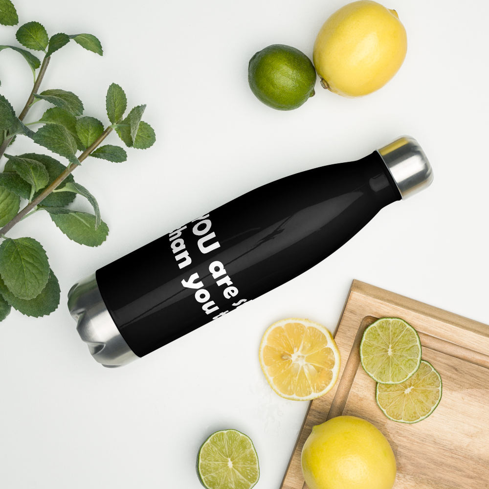 Act4love™ Uplifting Stainless Steel Water Bottle color Black – Limited Edition