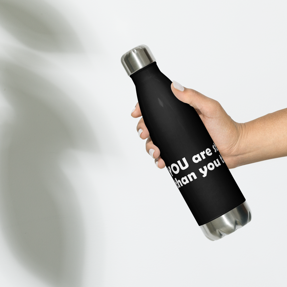 Act4love™ Uplifting Stainless Steel Water Bottle color Black – Limited Edition