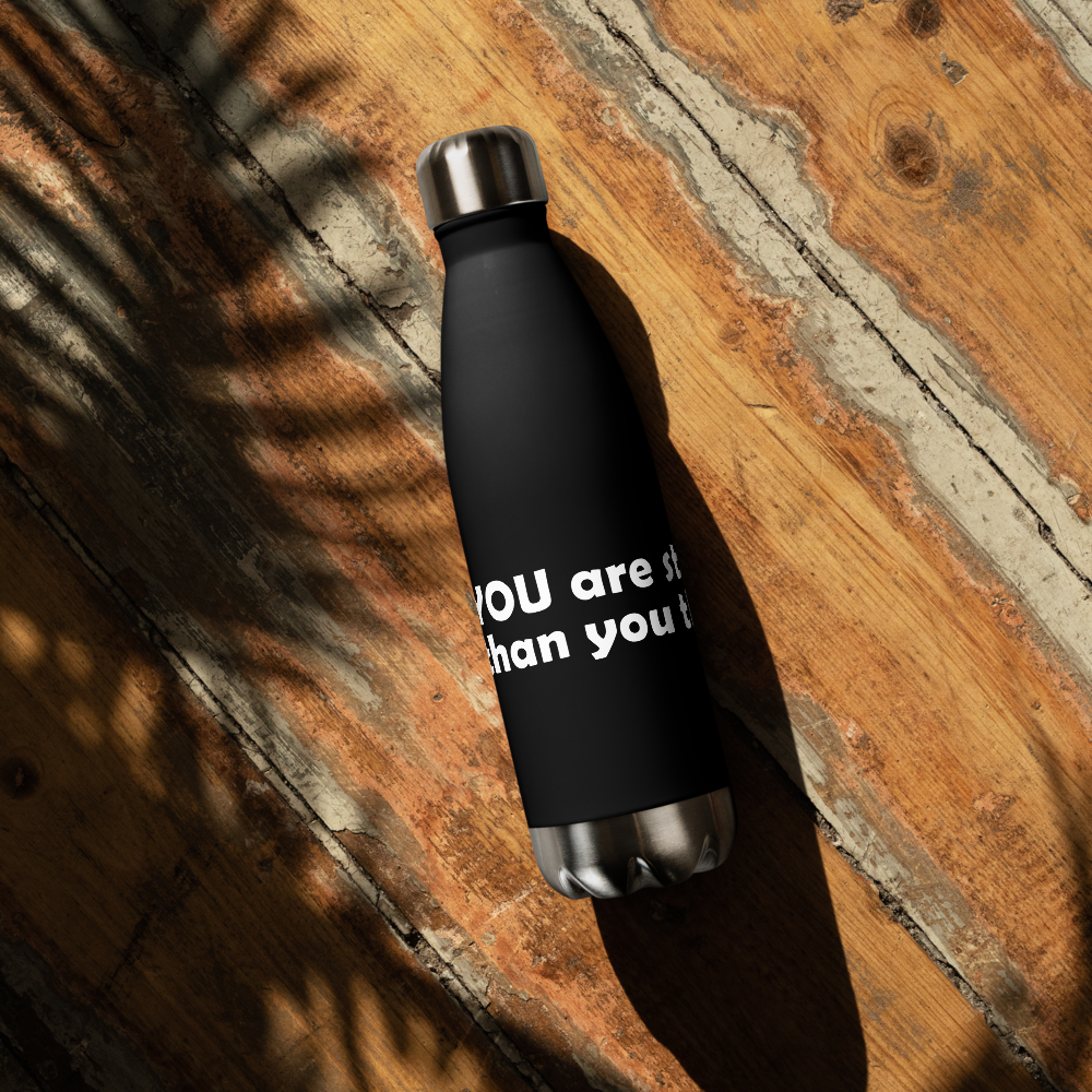 Act4love™ Uplifting Stainless Steel Water Bottle color Black – Limited Edition