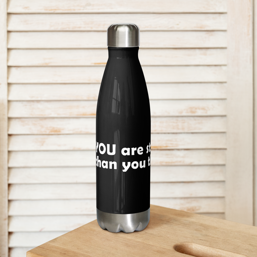 Act4love™ Uplifting Stainless Steel Water Bottle color Black – Limited Edition