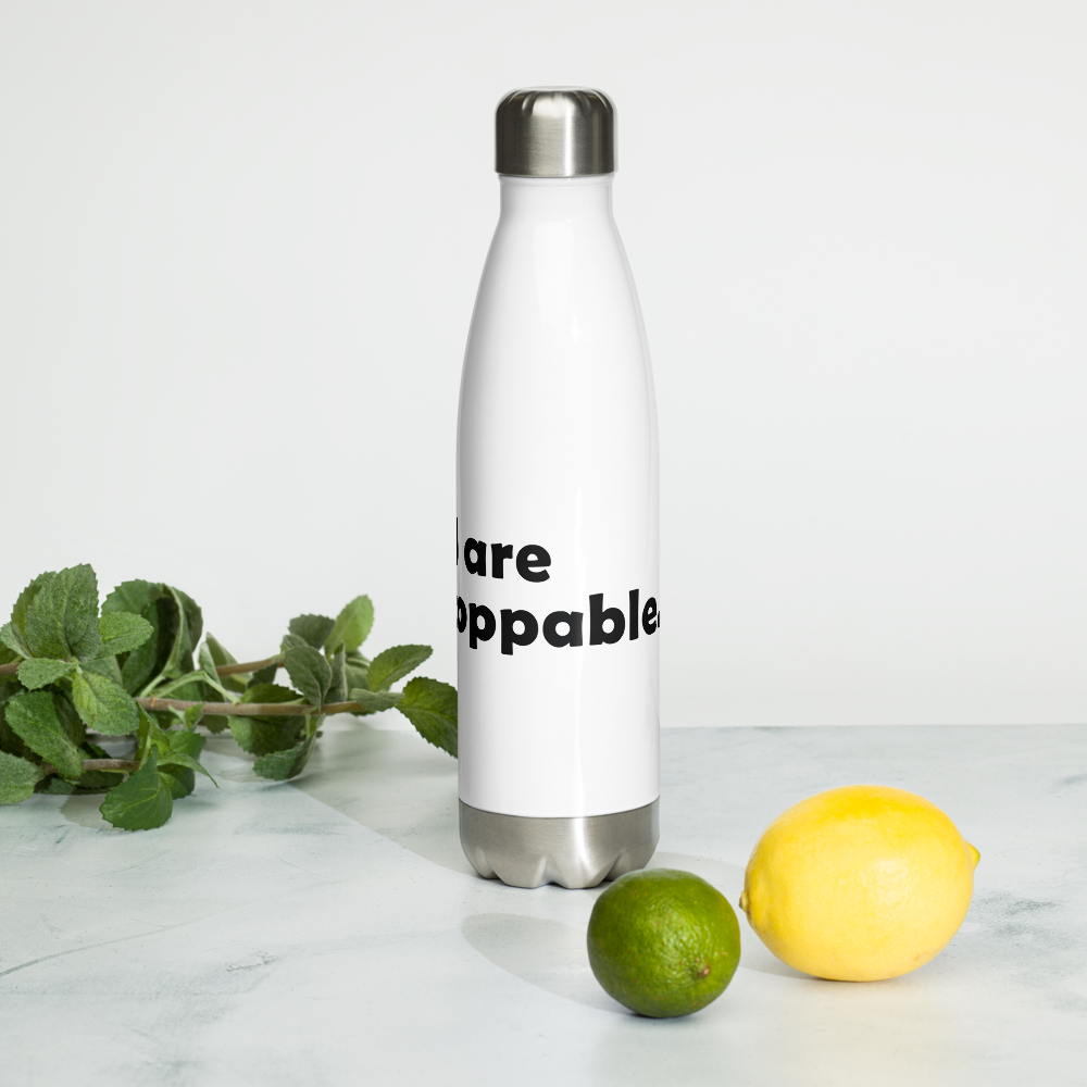 Act4love™ Uplifting Stainless Steel Water Bottle – White - Limited Edition