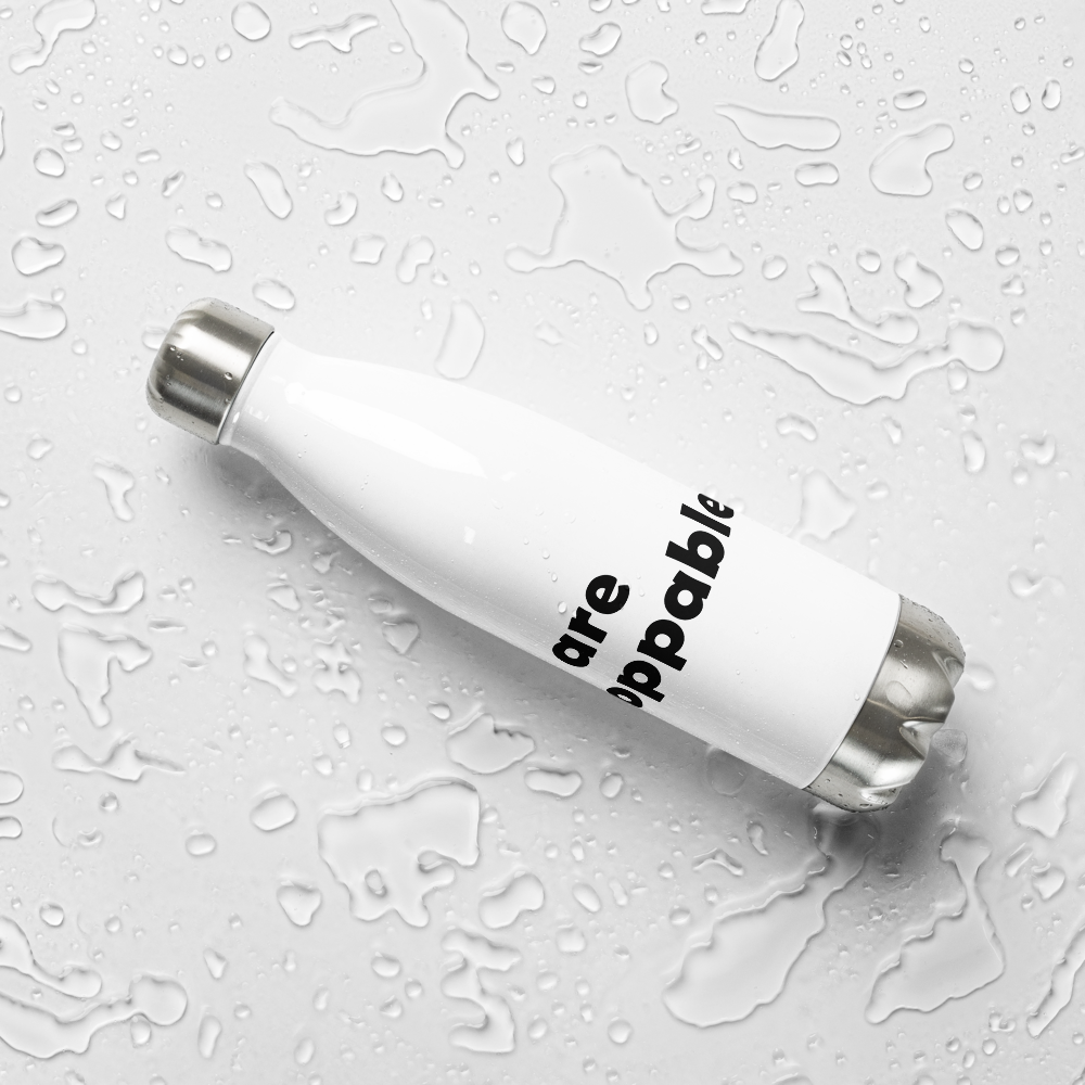 Act4love™ Uplifting Stainless Steel Water Bottle – White - Limited Edition