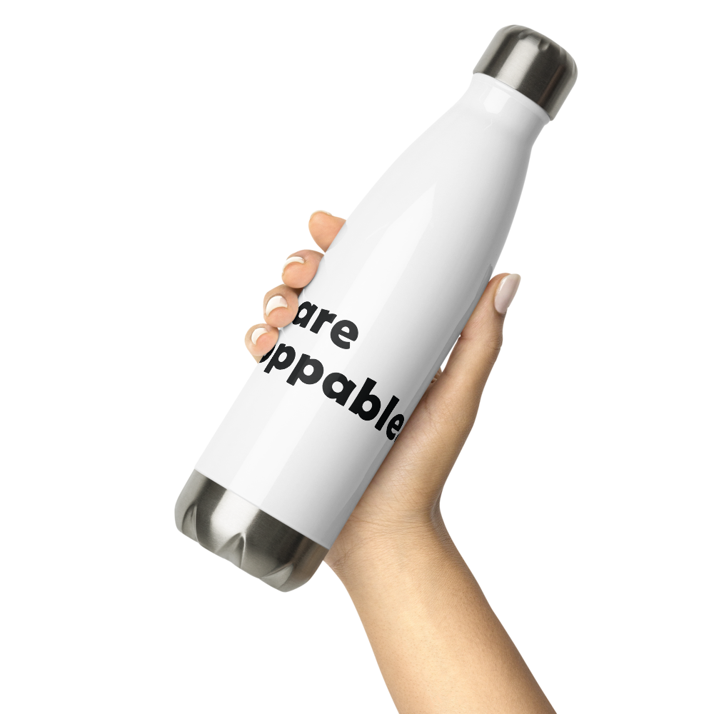 Act4love™ Uplifting Stainless Steel Water Bottle – White - Limited Edition