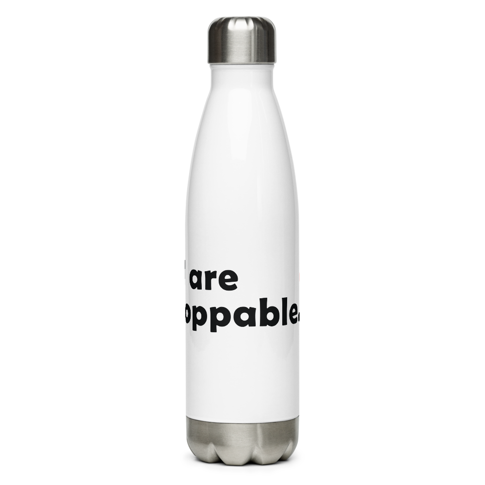 Act4love™ Uplifting Stainless Steel Water Bottle – White - Limited Edition