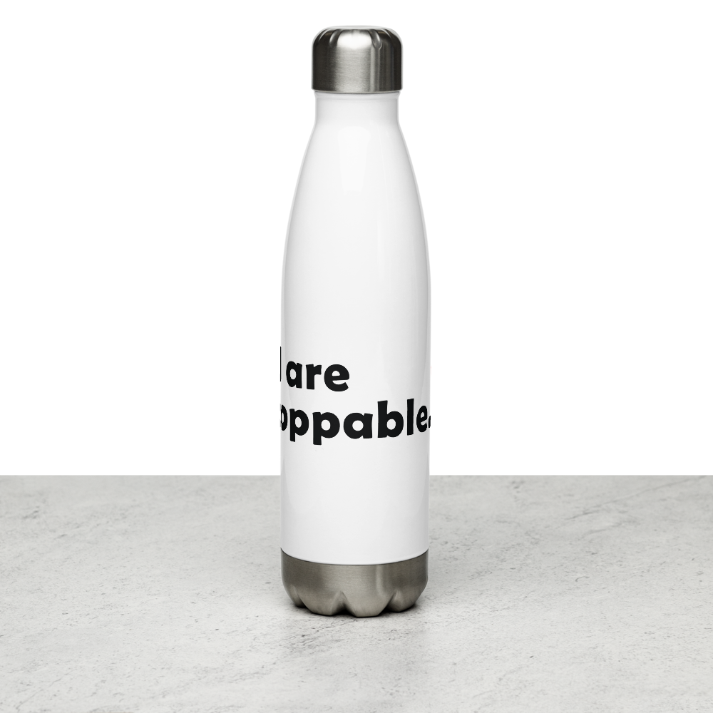 Act4love™ Uplifting Stainless Steel Water Bottle – White - Limited Edition