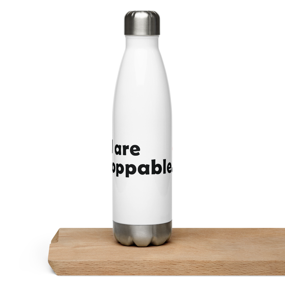 Act4love™ Uplifting Stainless Steel Water Bottle – White - Limited Edition