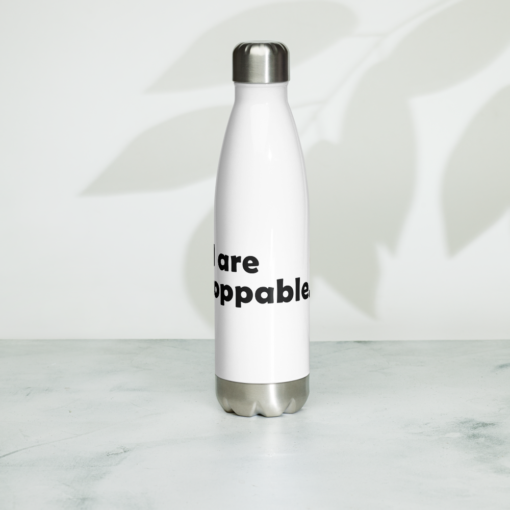 Act4love™ Uplifting Stainless Steel Water Bottle – White - Limited Edition