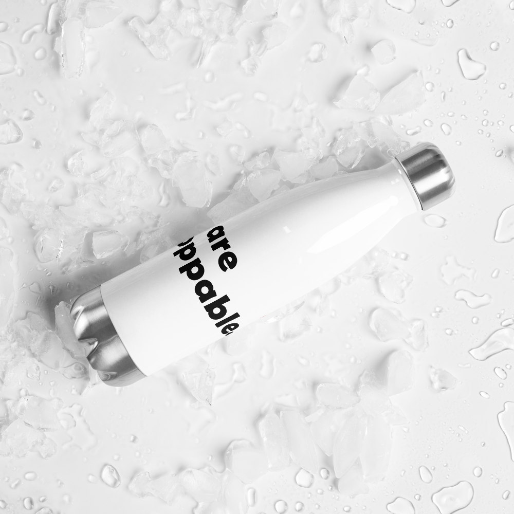 Act4love™ Uplifting Stainless Steel Water Bottle – White - Limited Edition