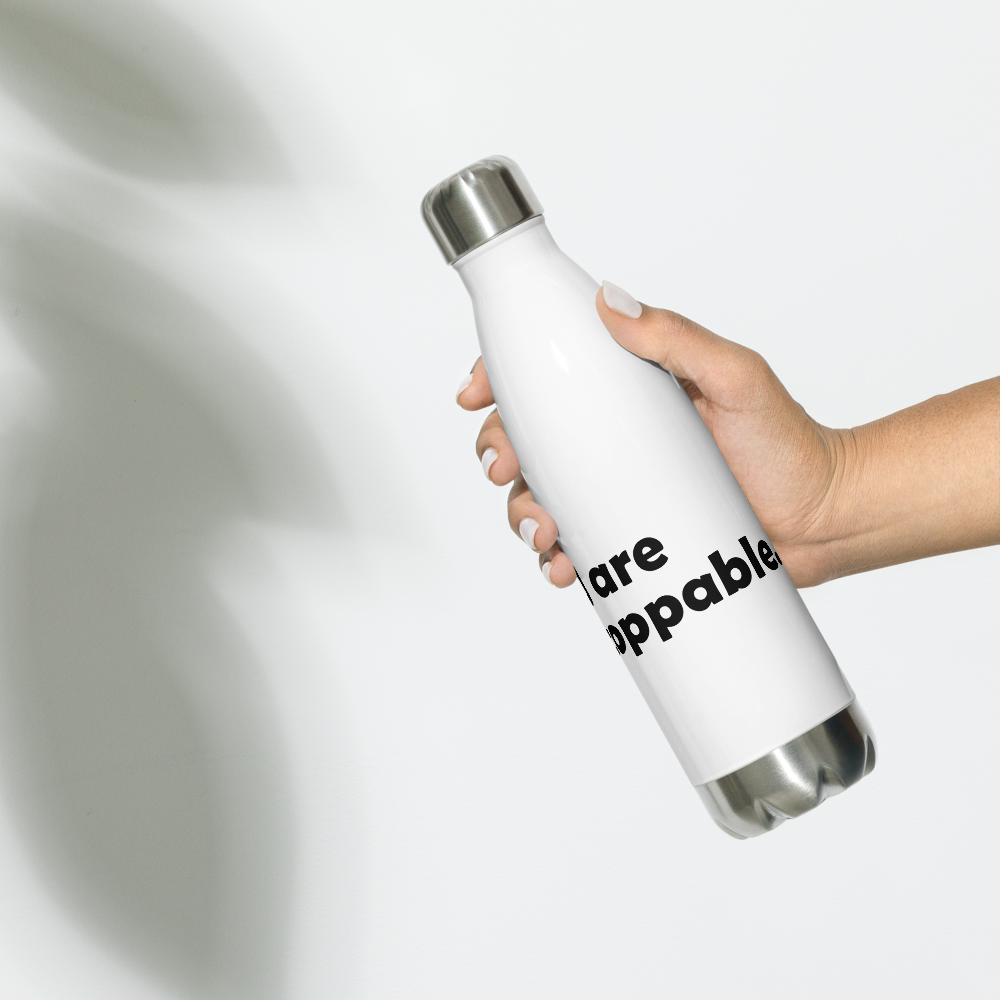 Act4love™ Uplifting Stainless Steel Water Bottle – White - Limited Edition