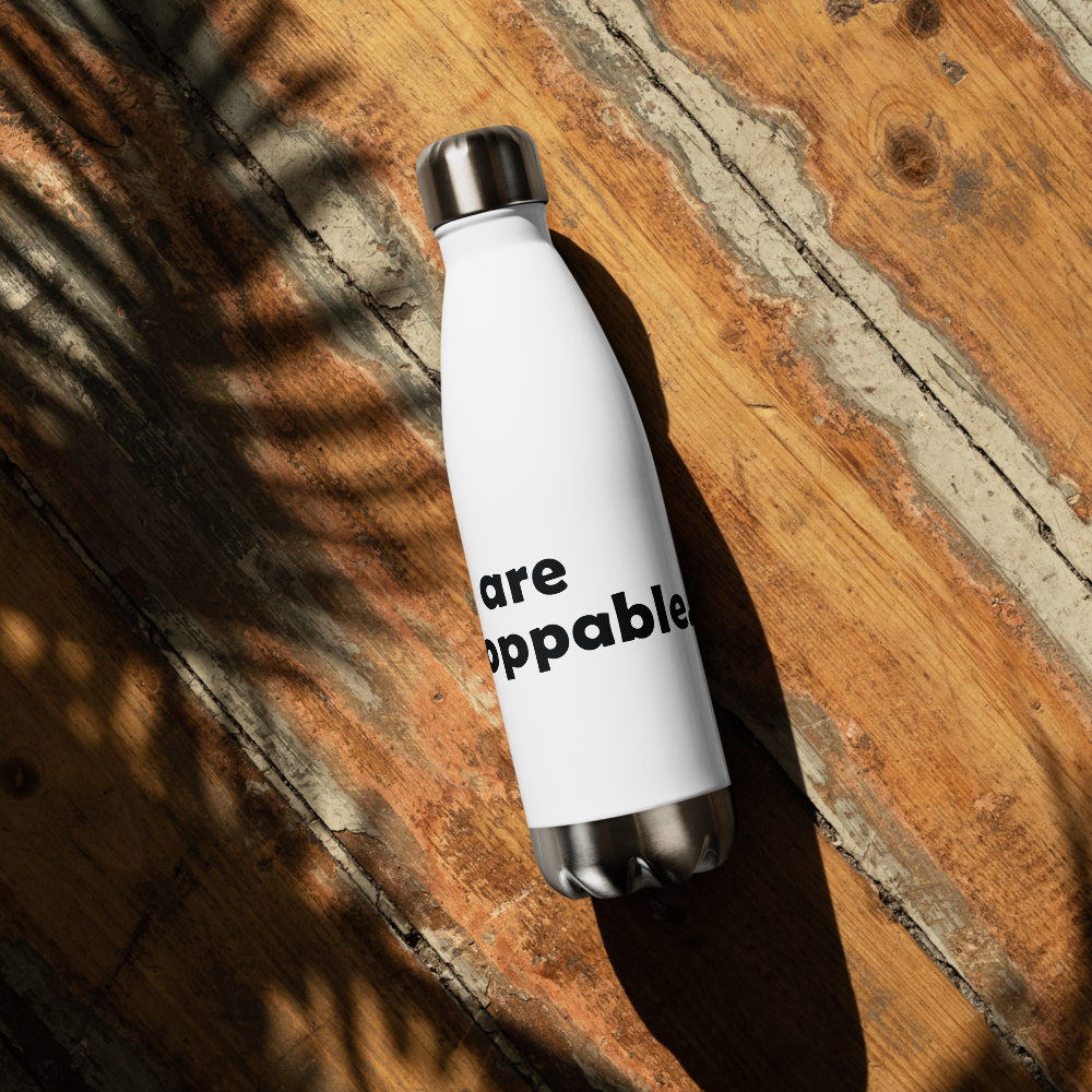 Act4love™ Uplifting Stainless Steel Water Bottle – White - Limited Edition