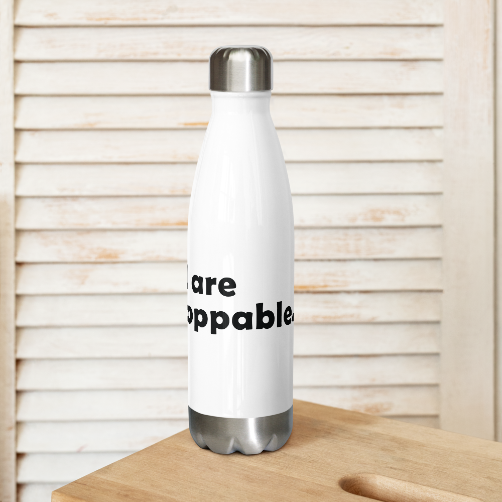 Act4love™ Uplifting Stainless Steel Water Bottle – White - Limited Edition