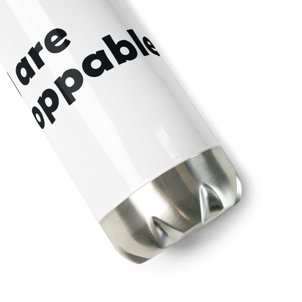 Act4love™ Uplifting Stainless Steel Water Bottle – White - Limited Edition