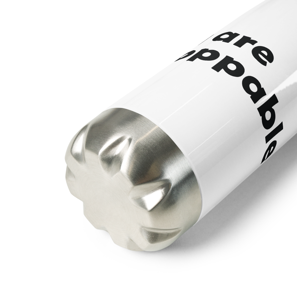 Act4love™ Uplifting Stainless Steel Water Bottle – White - Limited Edition