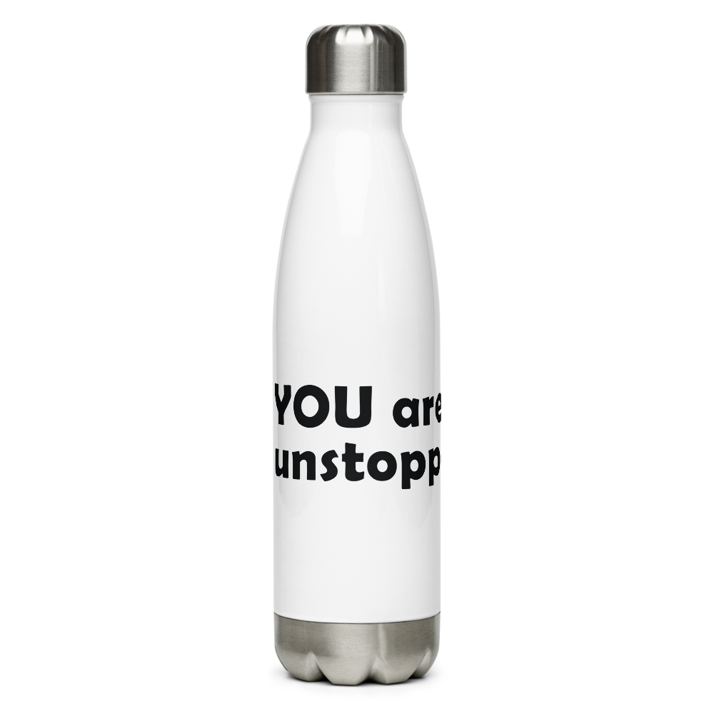 Act4love™ Uplifting Stainless Steel Water Bottle – White - Limited Edition