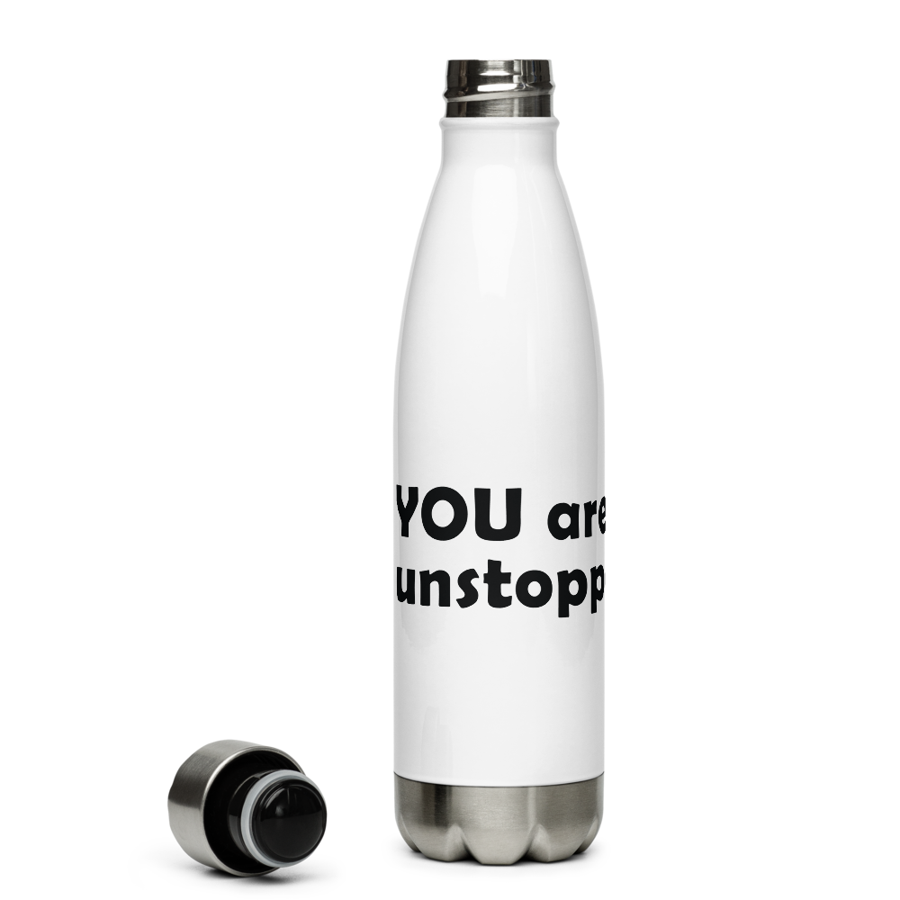 Act4love™ Uplifting Stainless Steel Water Bottle – White - Limited Edition