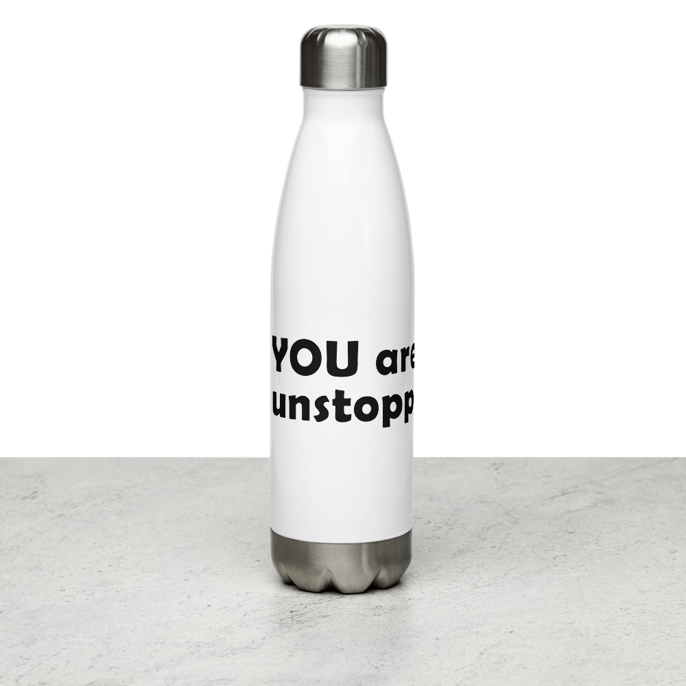 Act4love™ Uplifting Stainless Steel Water Bottle – White - Limited Edition