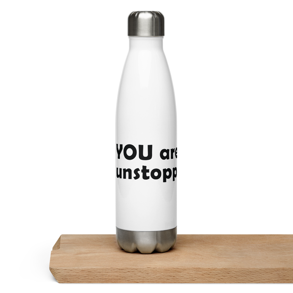 Act4love™ Uplifting Stainless Steel Water Bottle – White - Limited Edition