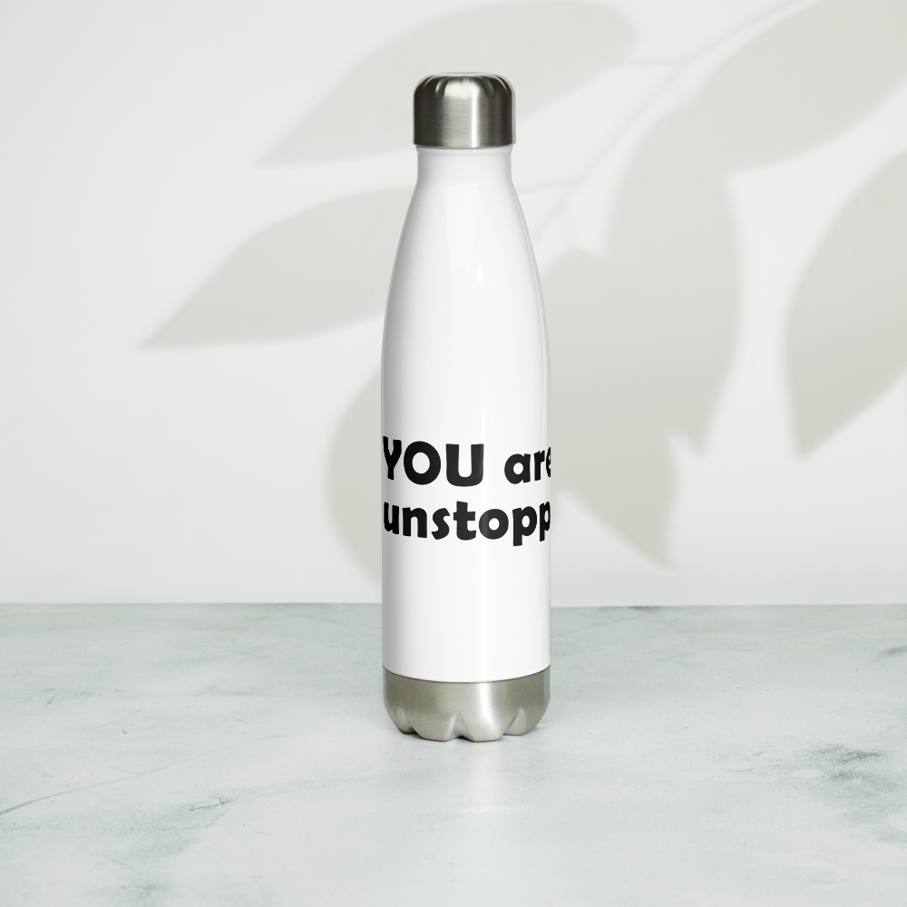 Act4love™ Uplifting Stainless Steel Water Bottle – White - Limited Edition