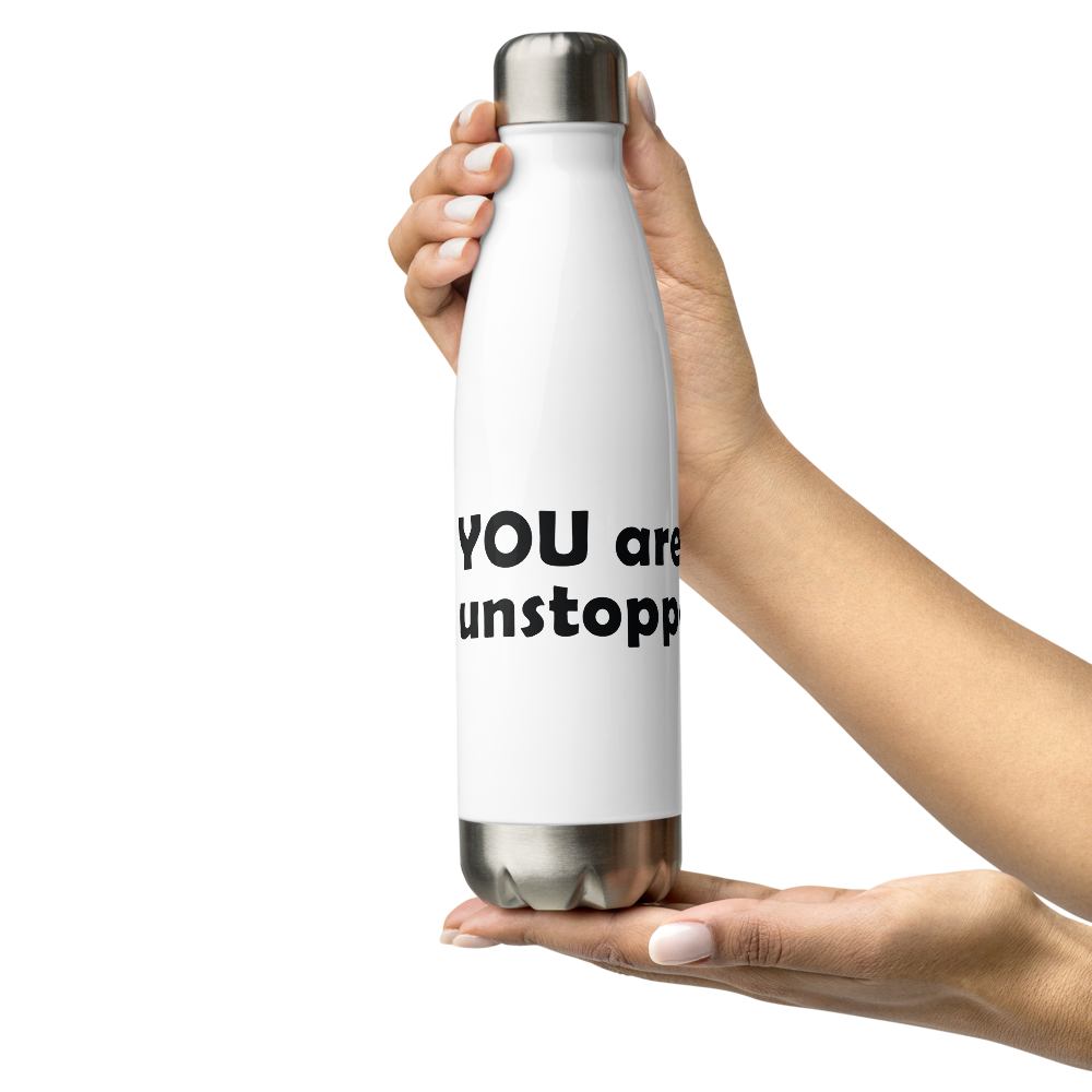 Act4love™ Uplifting Stainless Steel Water Bottle – White - Limited Edition